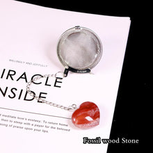 Load image into Gallery viewer, Stainless Steel Tea Cage with Heart Crystal