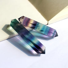 Load image into Gallery viewer, Rainbow Fluorite Double Point (1 piece)