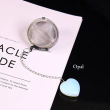 Load image into Gallery viewer, Stainless Steel Tea Cage with Heart Crystal