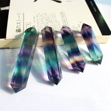 Load image into Gallery viewer, Rainbow Fluorite Double Point (1 piece)
