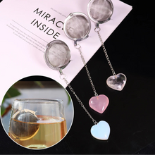 Load image into Gallery viewer, Stainless Steel Tea Cage with Heart Crystal
