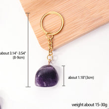 Load image into Gallery viewer, Tumbled Crystal Keychain