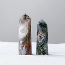 Load image into Gallery viewer, Moss Agate Crystal Point