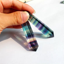 Load image into Gallery viewer, Rainbow Fluorite Double Point (1 piece)