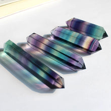 Load image into Gallery viewer, Rainbow Fluorite Double Point (1 piece)