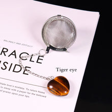 Load image into Gallery viewer, Stainless Steel Tea Cage with Heart Crystal