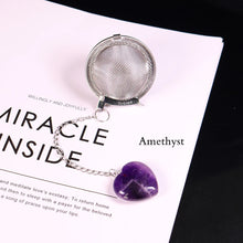 Load image into Gallery viewer, Stainless Steel Tea Cage with Heart Crystal