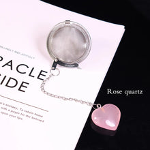Load image into Gallery viewer, Stainless Steel Tea Cage with Heart Crystal