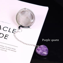 Load image into Gallery viewer, Stainless Steel Tea Cage with Heart Crystal