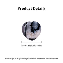 Load image into Gallery viewer, Black Agate Heart Tumbled Stone