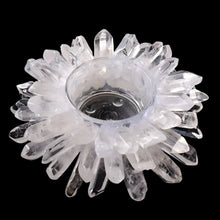 Load image into Gallery viewer, Crystal Clear Quartz Cluster Candle Stick Holder