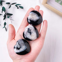 Load image into Gallery viewer, Black Agate Heart Tumbled Stone