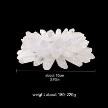 Load image into Gallery viewer, Crystal Clear Quartz Cluster Candle Stick Holder