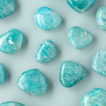 Load image into Gallery viewer, Amazonite Heart Tumbled Stone