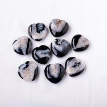 Load image into Gallery viewer, Black Agate Heart Tumbled Stone
