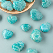 Load image into Gallery viewer, Amazonite Heart Tumbled Stone