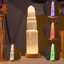 Load image into Gallery viewer, Selenite Tower Lamp