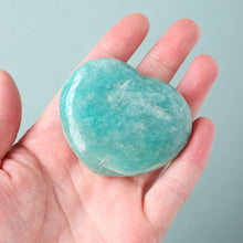 Load image into Gallery viewer, Amazonite Heart Tumbled Stone