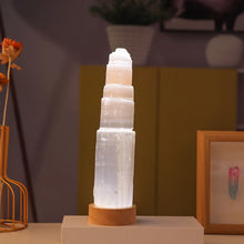 Load image into Gallery viewer, Selenite Tower Lamp
