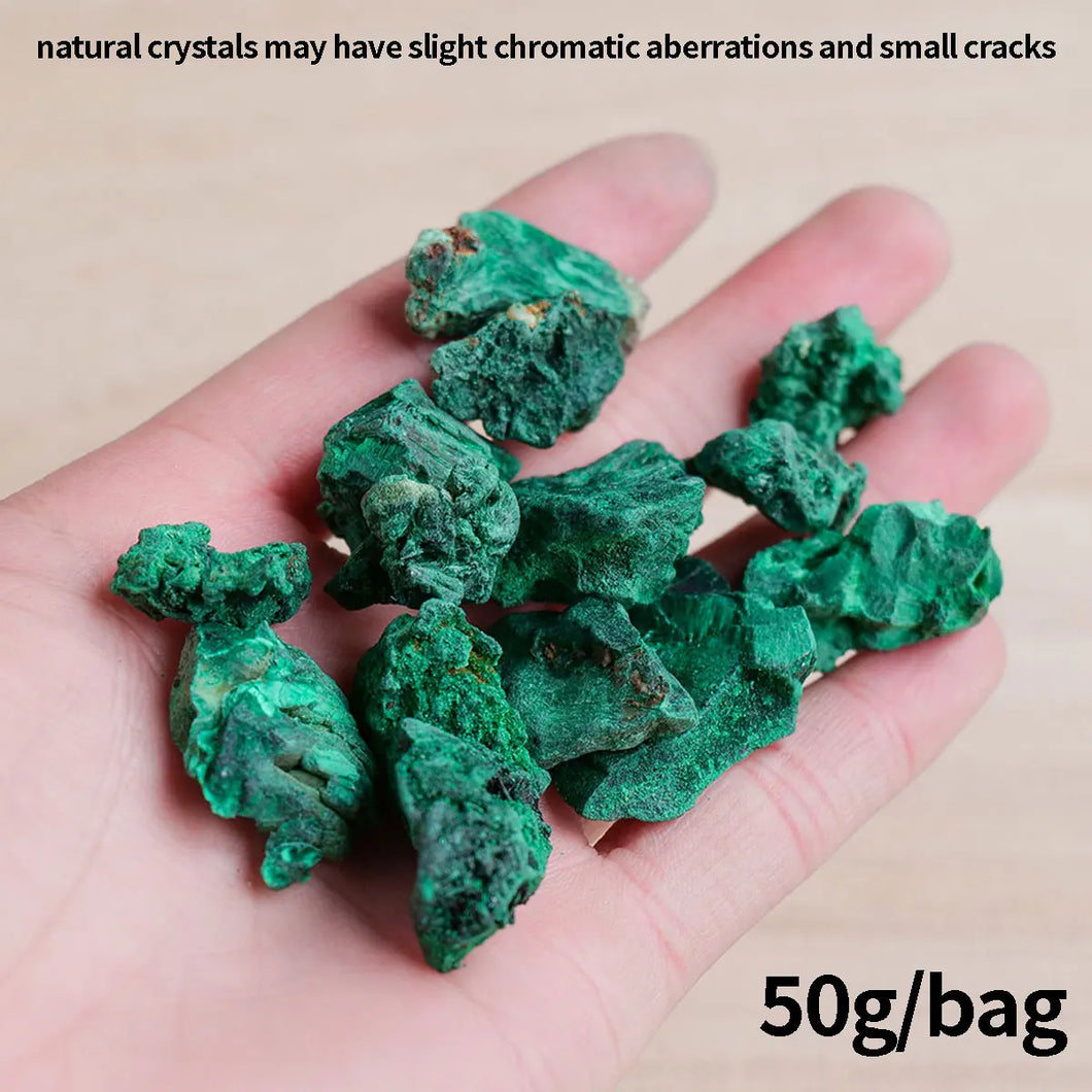 Malachite Raw Crystals 50g Bag